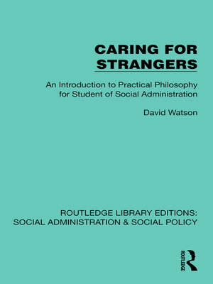 cover image of Caring for Strangers